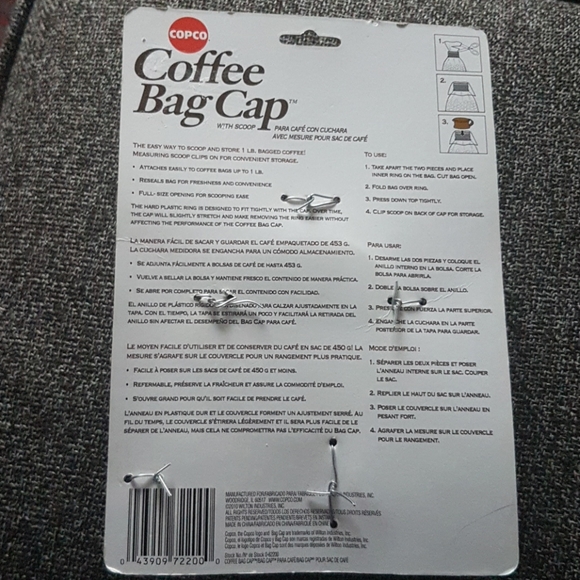 Coffee bag cap with scoop - Picture 2 of 4